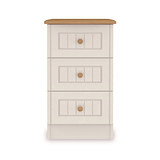 Brixham Cream 3 Drawer Bedside from Roseland