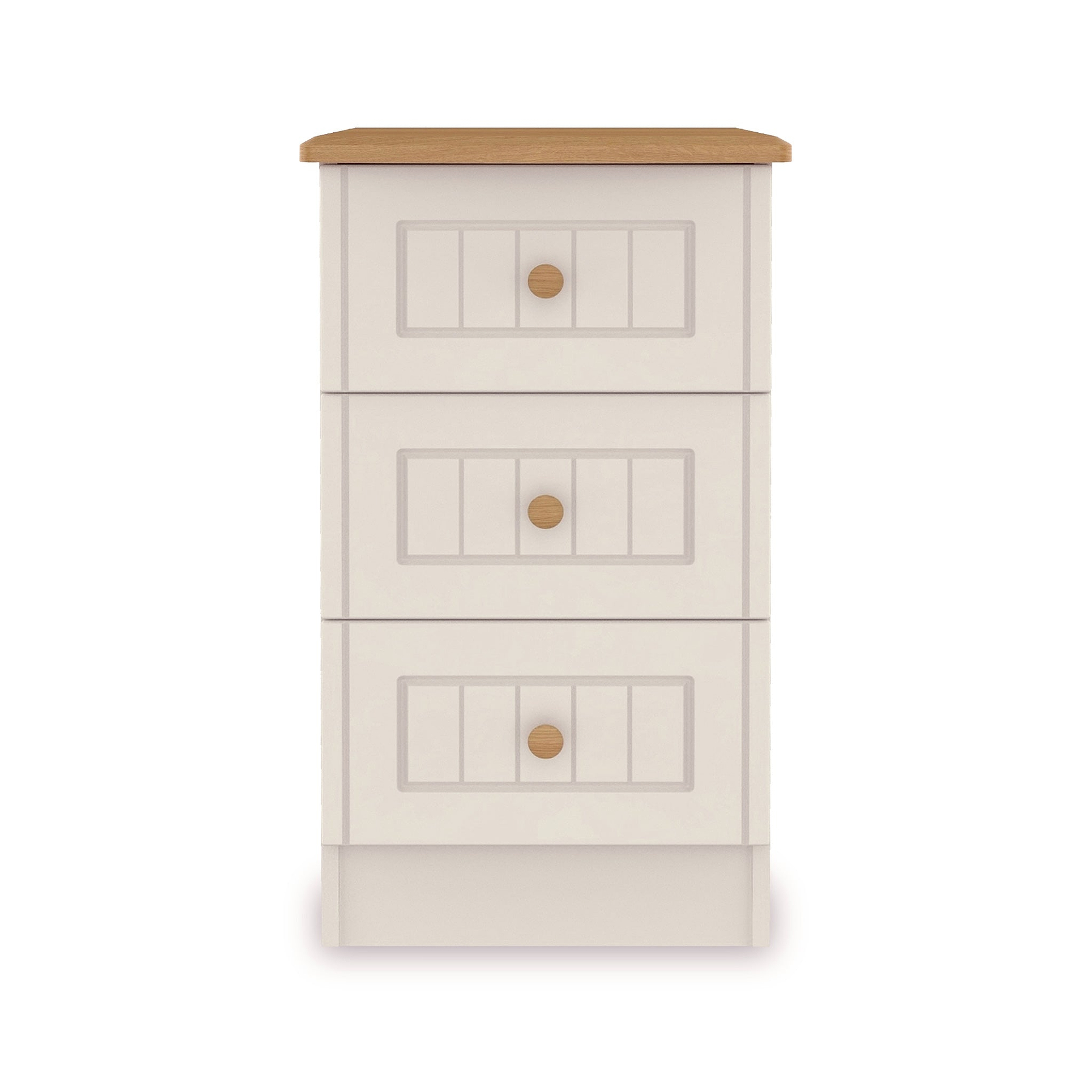 Brixham Cream 3 Drawer Bedside from Roseland