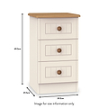 Brixham Cream 3 Drawer Bedside from Roseland