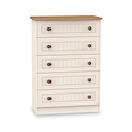 Brixham Cream 5 Drawer Chest from Roseland