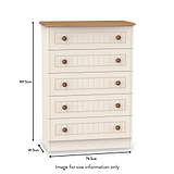 Brixham Cream 5 Drawer Chest from Roseland