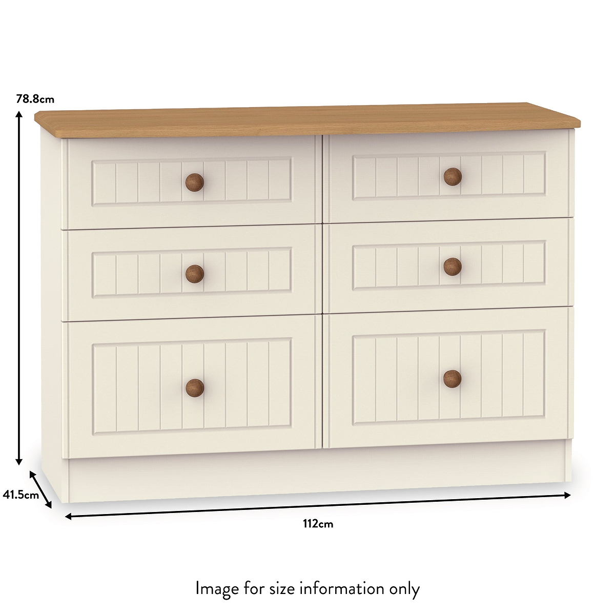 Brixham Cream 6 Drawer Wide Chest from Roseland