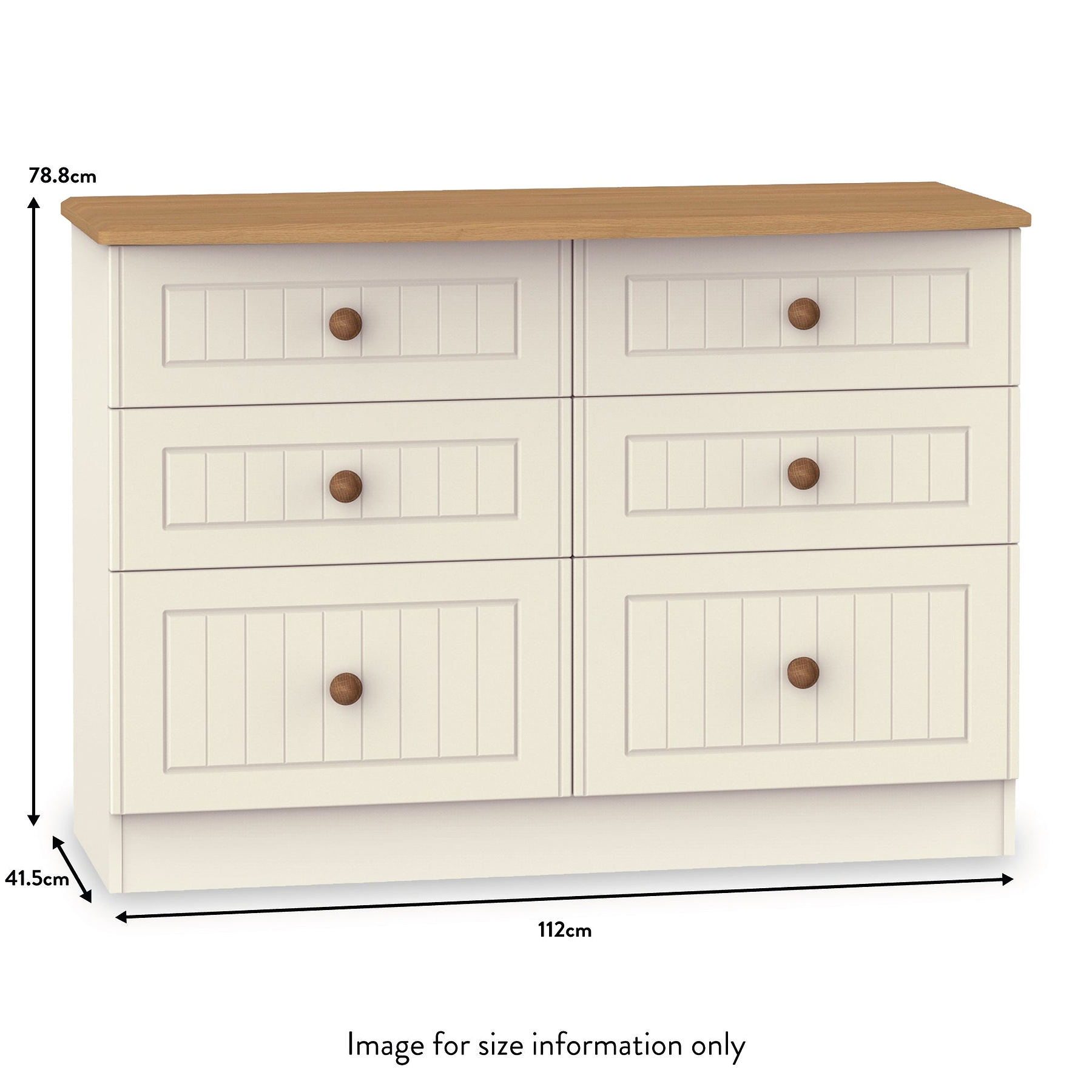 Brixham Cream 6 Drawer Wide Chest from Roseland
