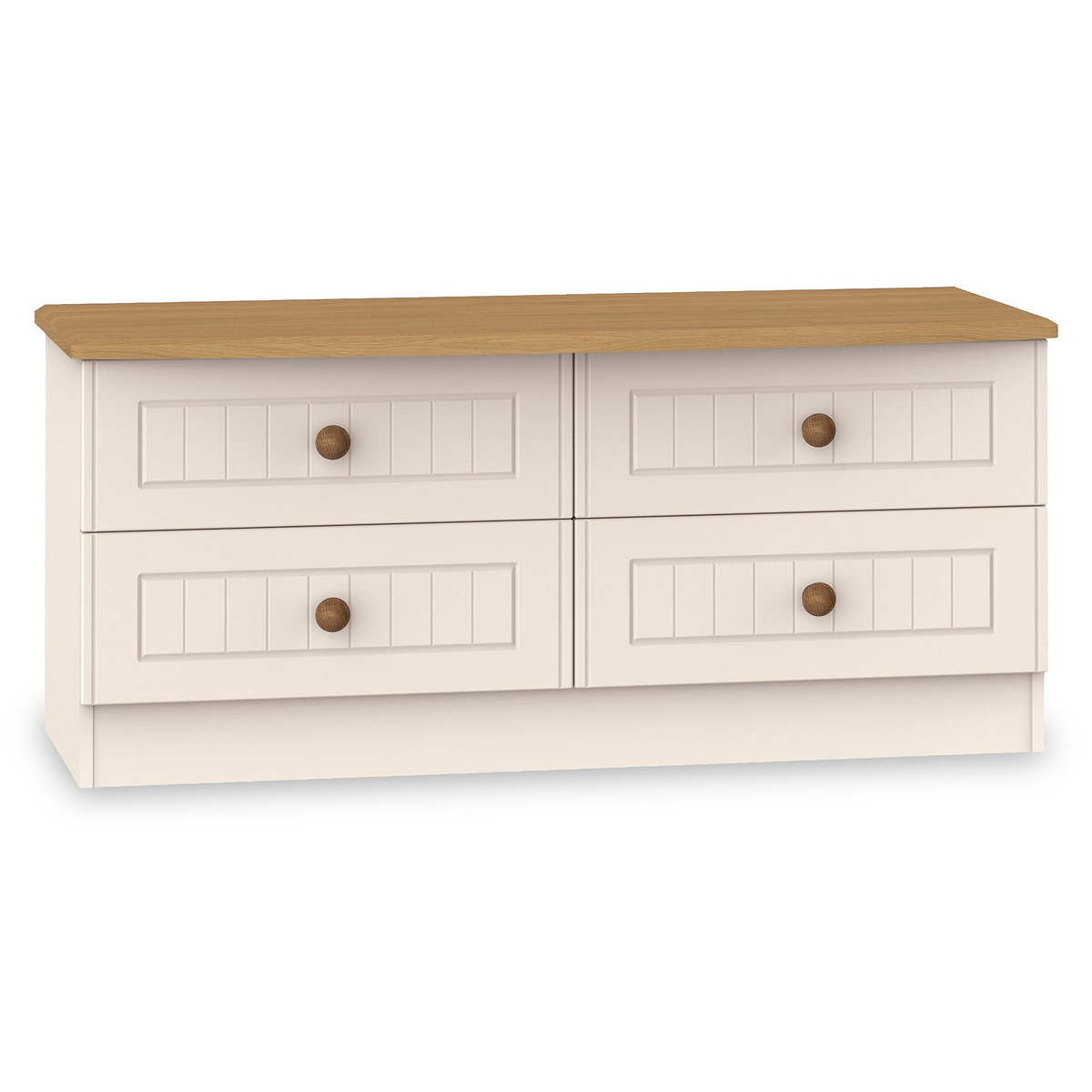 Brixham Cream 4 Drawer Low Storage Unit from Roseland