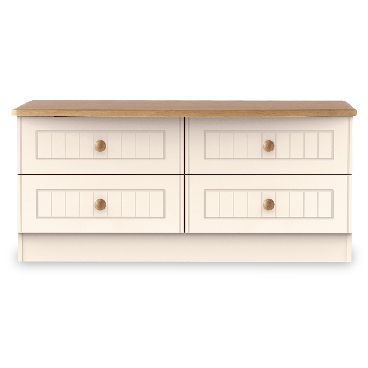 Brixham Cream 4 Drawer Low Storage Unit from Roseland