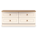 Brixham Cream 4 Drawer Low Storage Unit from Roseland