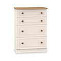 Brixham Cream 4 Drawer Deep Chest from Roseland