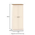Brixham Cream 2 Door Wardrobe from Roseland