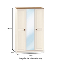 Brixham Cream Triple Mirror Wardrobe from Roseland