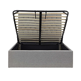 Sutton Grey Upholstered Fabric Ottoman Storage Storage Bed 