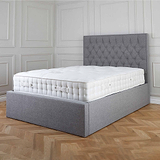Sutton Grey Upholstered Fabric Ottoman Storage Storage Bed 