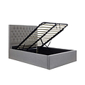Sutton Grey Upholstered Fabric Ottoman Storage Storage Bed 