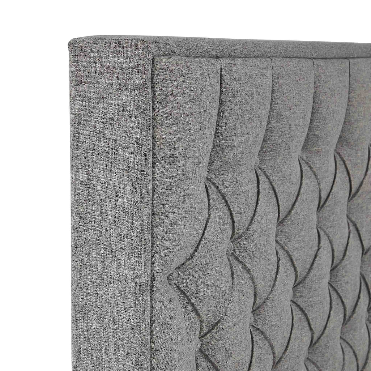 Sutton Grey Upholstered Fabric Ottoman Storage Storage Bed 