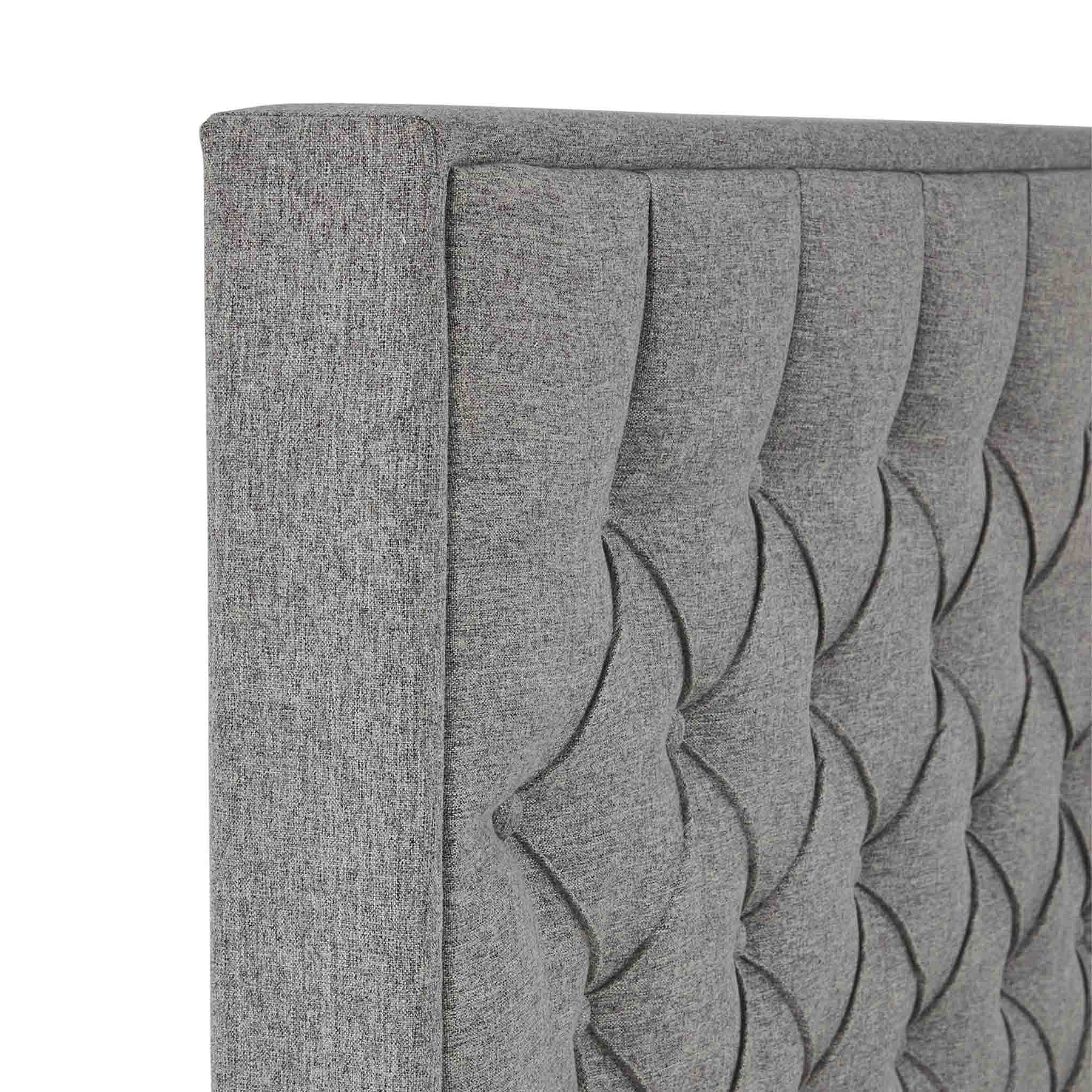 Sutton Grey Upholstered Fabric Ottoman Storage Storage Bed 