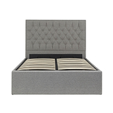 Sutton Grey Upholstered Fabric Ottoman Storage Storage Bed 