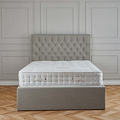 Sutton Oatmeal Upholstered Fabric Ottoman Storage Storage Bed 