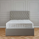 Sutton Oatmeal Upholstered Fabric Ottoman Storage Storage Bed 