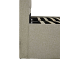 Sutton Oatmeal Upholstered Fabric Ottoman Storage Storage Bed 