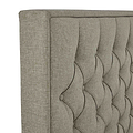 Sutton Oatmeal Upholstered Fabric Ottoman Storage Storage Bed 
