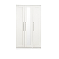 Bellamy White Large triple wardrobe with mirror from Roseland