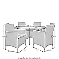 Vada 140cm 6 Seat Rattan Round Dining Set - Size Guide