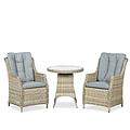 Wentworth 2 Seat Highback Rattan Garden Bistro Set from Roseland Home Furniture