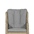 Wentworth 2 Seat Highback Rattan Garden Bistro Set close up of cushion