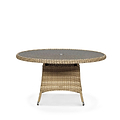 Wentworth 6 Seat 140cm Highback Rattan Garden Dining Set Table