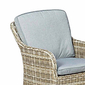 Wentworth 6 Seat 140cm Deluxe Rattan Garden Dining Set close of cushions