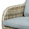 Wentworth 6 Seat 200cm Ellipse Deluxe Rattan Garden Dining Set close up of rattan 