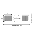 Wentworth 2 Seat Deluxe Rattan Garden Bistro Set Dimensions & size Guide