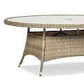 Wentworth 6 Seat 200cm Ellipse Deluxe Rattan Garden Dining Set Rattan Table