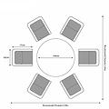 Wentworth 6 Seat 140cm Highback Rattan Garden Dining Set Dimensions & Size Guide