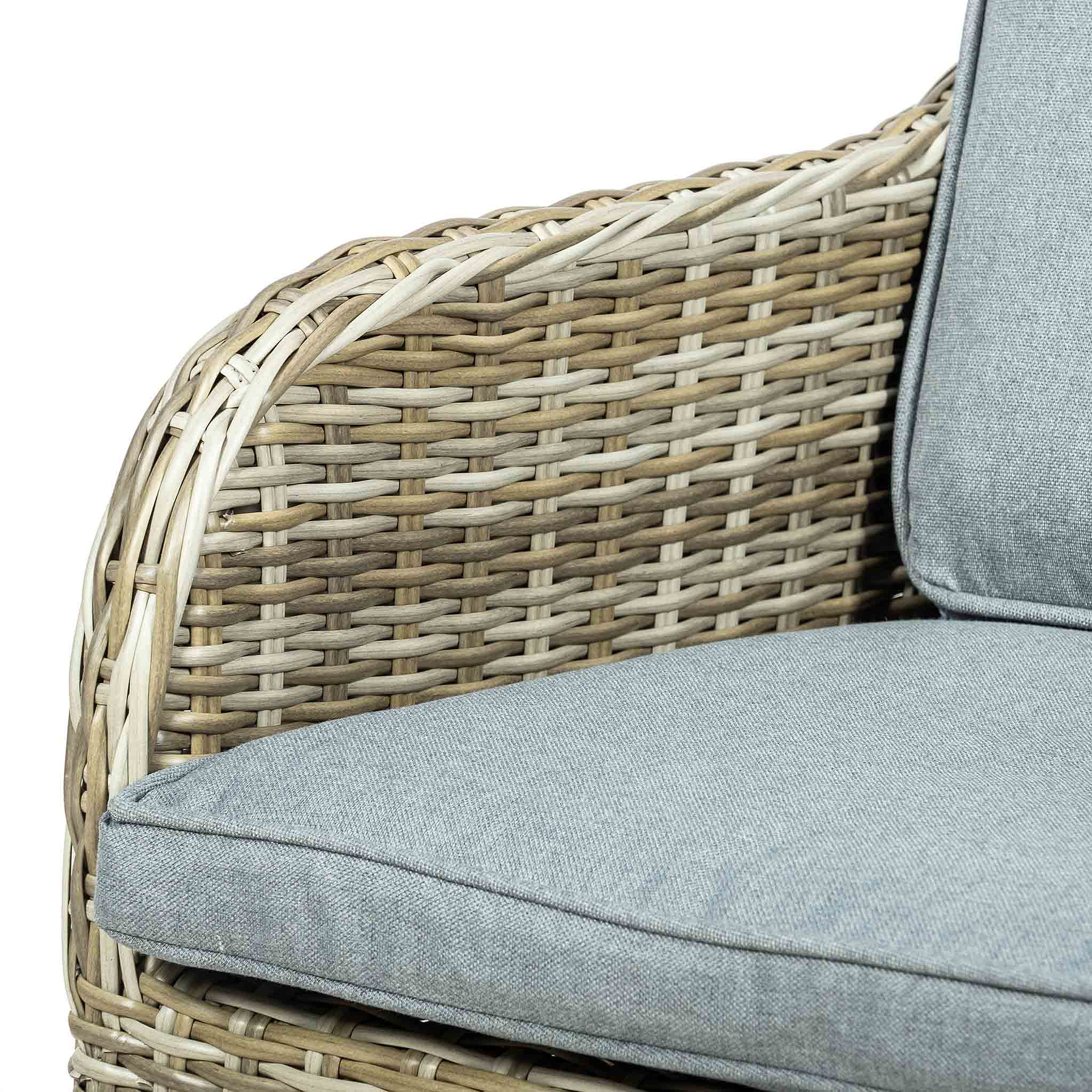Wentworth 2 Seat Deluxe Rattan Garden Bistro Set close up of rattan