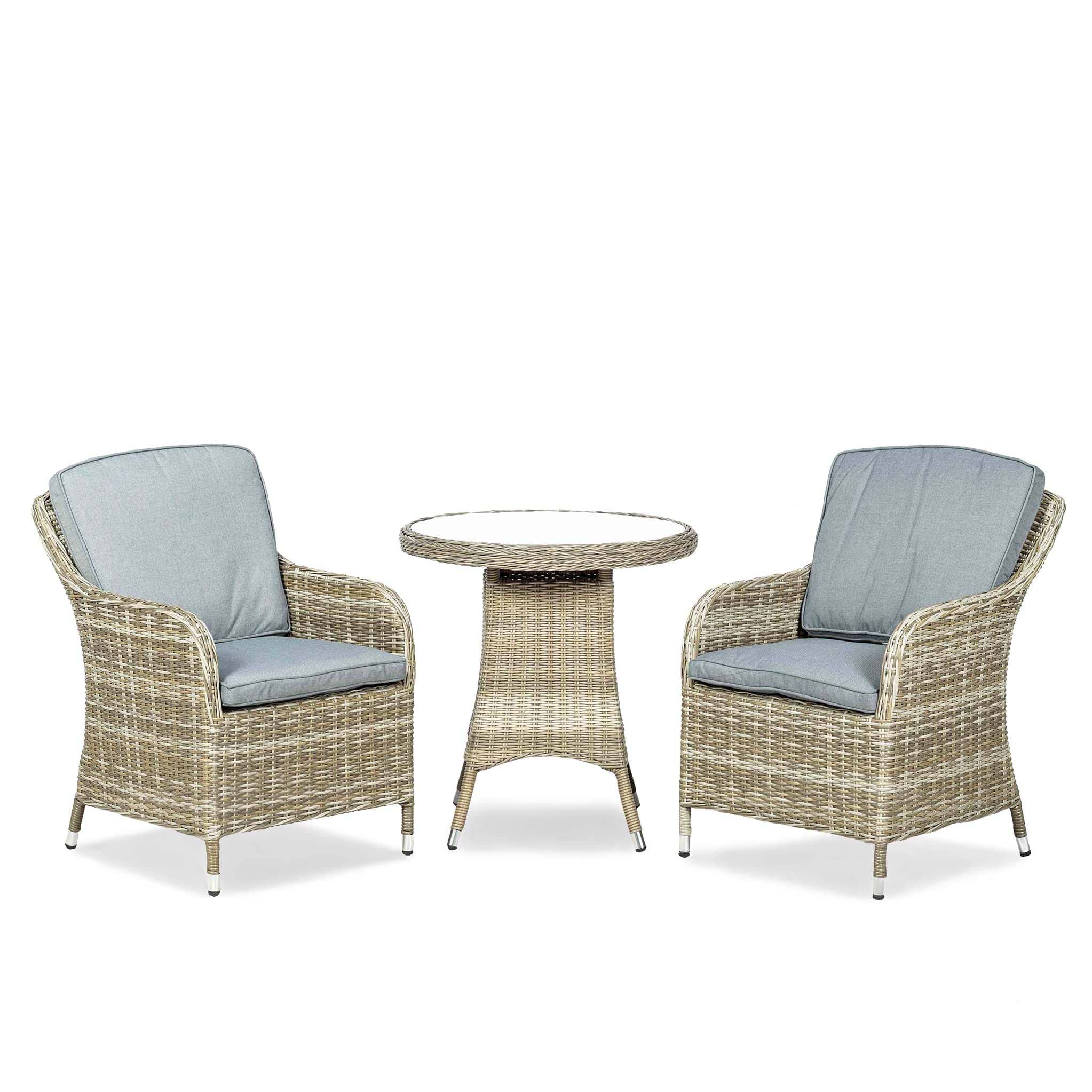 Wentworth 2 Seat Deluxe Rattan Garden Bistro Set from Roseland Home Furniture