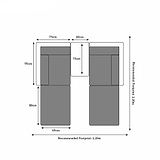 Wentworth Multi Positional Garden Relaxer Sun Lounger Set Dimensions & Size Guide Arrangement 1