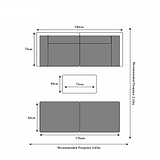 Wentworth Multi Positional Garden Relaxer Sun Lounger Set Dimensions & Size Guide Arrangement 3