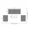 Wentworth Multi Positional Garden Relaxer Sun Lounger Set Dimensions & Size Guide Arrangement 4