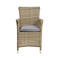 Wentworth 140cm 6 Seater Rattan Round Garden Dining Set Armchair