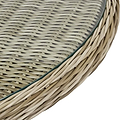 Wentworth 140cm 6 Seater Rattan Round Garden Dining Set close up of rattan weave