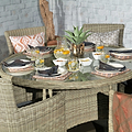 Wentworth 140cm 6 Seater Rattan Round Outdoor Dining Set Lifestyle