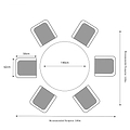 Wentworth 140cm 6 Seater Rattan Round Garden Dining Set Dimensions & Size Guide