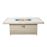 Wentworth Rattan 170cm Fire Pit Garden Dining Table & Lounge Set