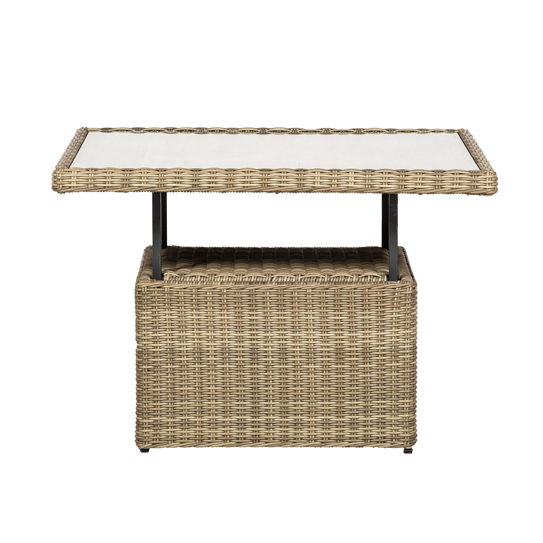 Wentworth Rattan Garden Lounge Dining Set with Adjustable Square Table