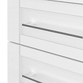 Bellamy White 2 door 2 drawer double wardrobe chrome handle close up