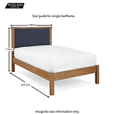 Broadway Single Bed Frame - Size Guide