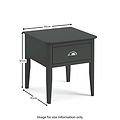 Dumbarton Charcoal Lamp Table - Size Guide