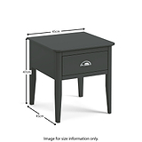Dumbarton Charcoal Lamp Table - Size Guide