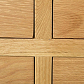 Drawer supports on a London Oak Large Smart TV Stand.