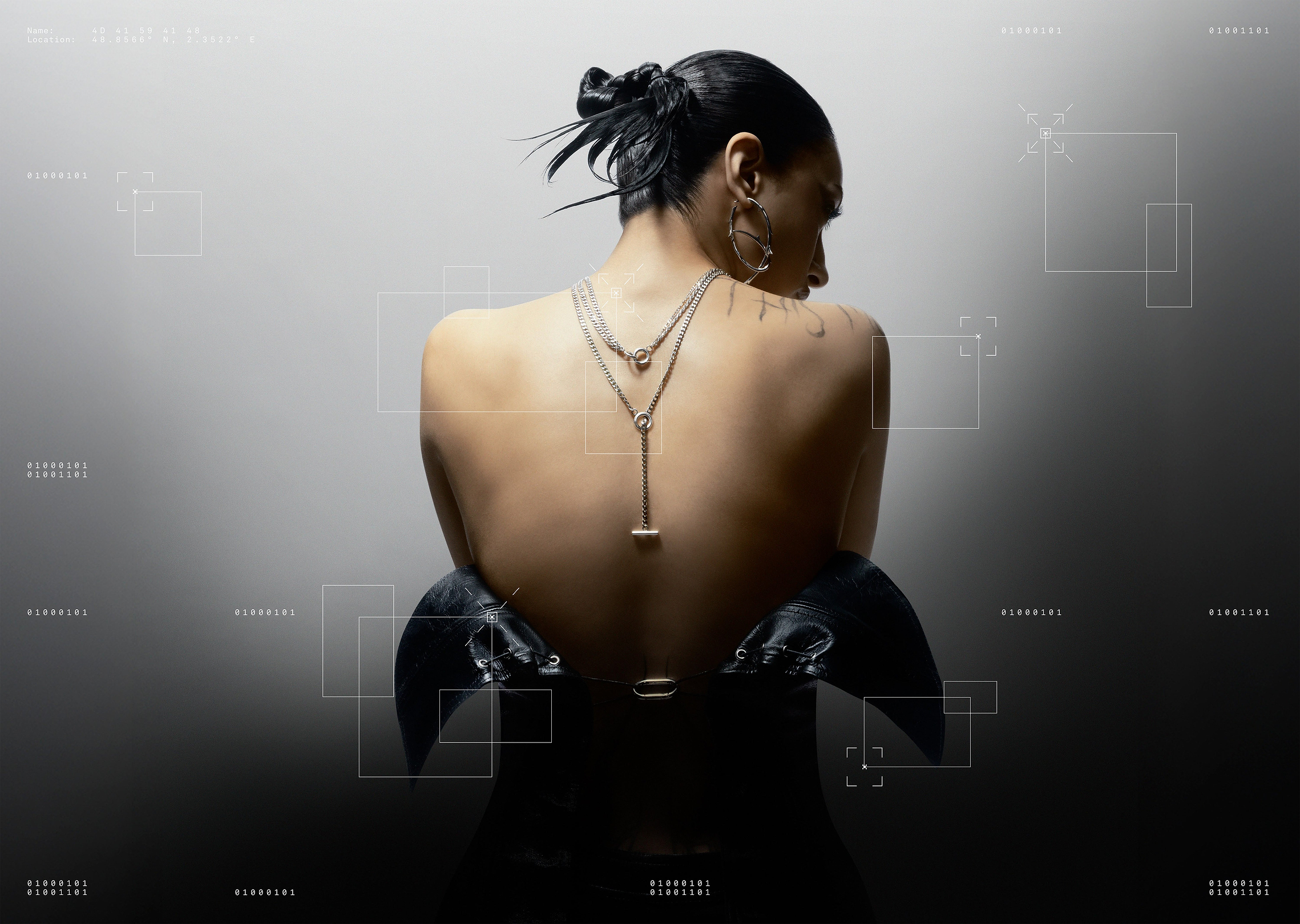 Model applying Escentric 01 during the ioannes A Salon presentation.